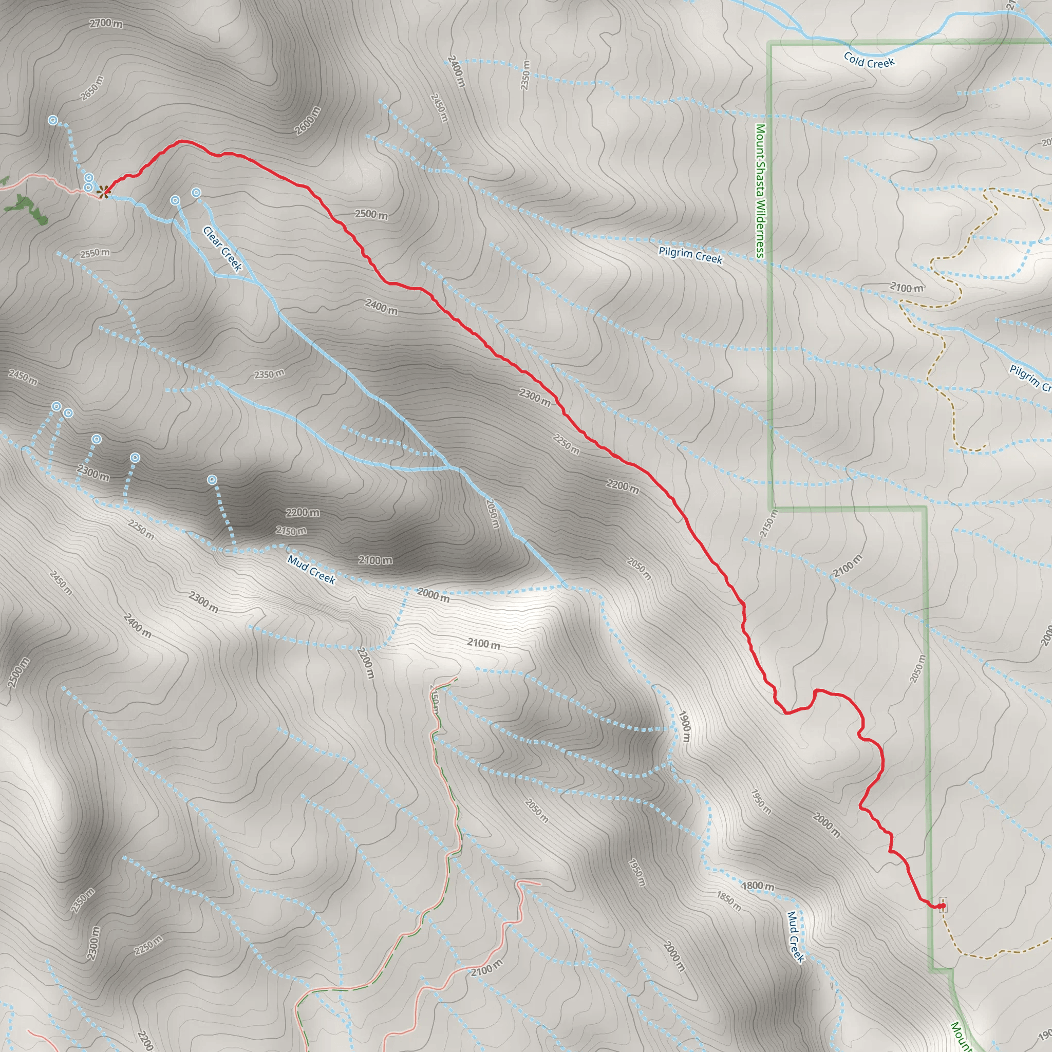 Clear Creek Trail mobile static map