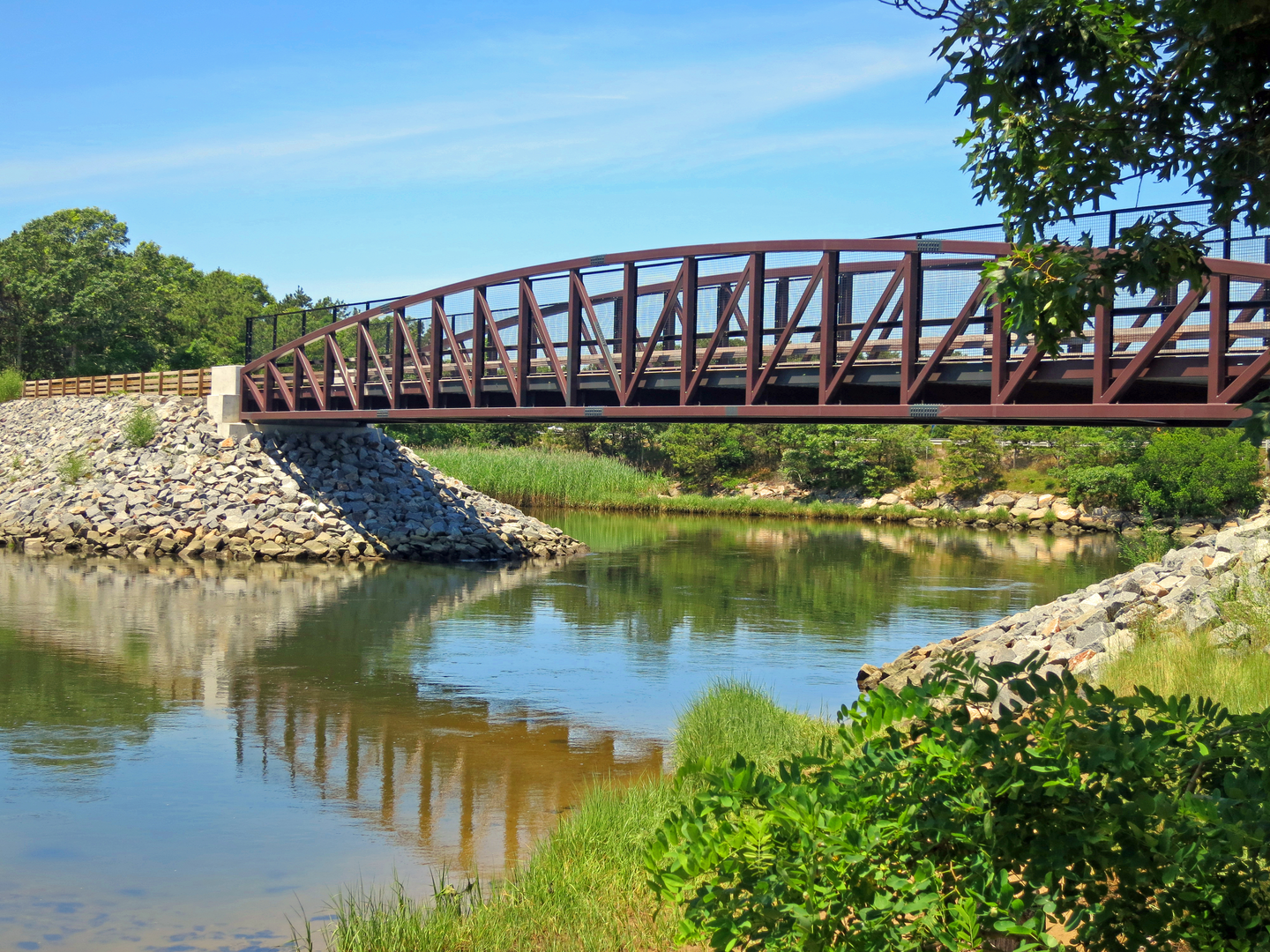 An image depicting the trail Cape Cod Rail Trail and its surrounding area.