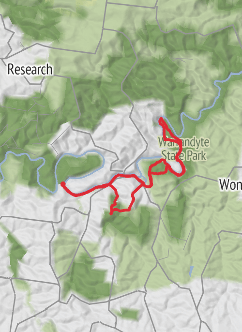Hike from Warrandyte mobile static map