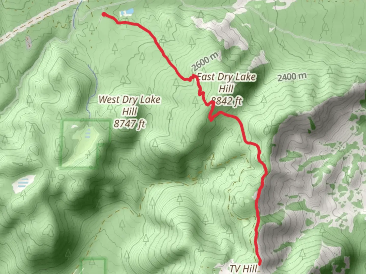 An image depicting the trail Sunset Trail and its surrounding area.