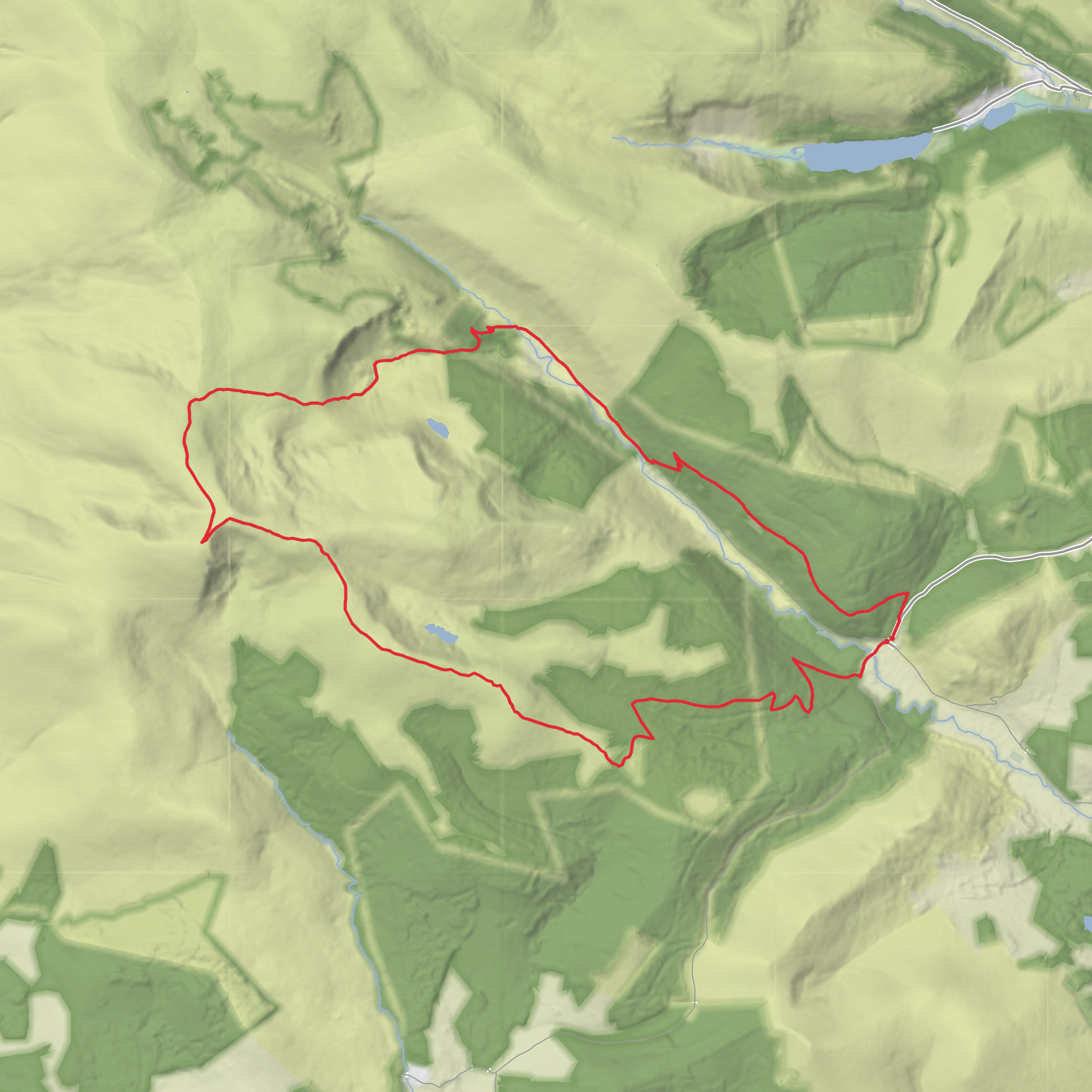 Glenmalure to Lugnaquilla mobile static map