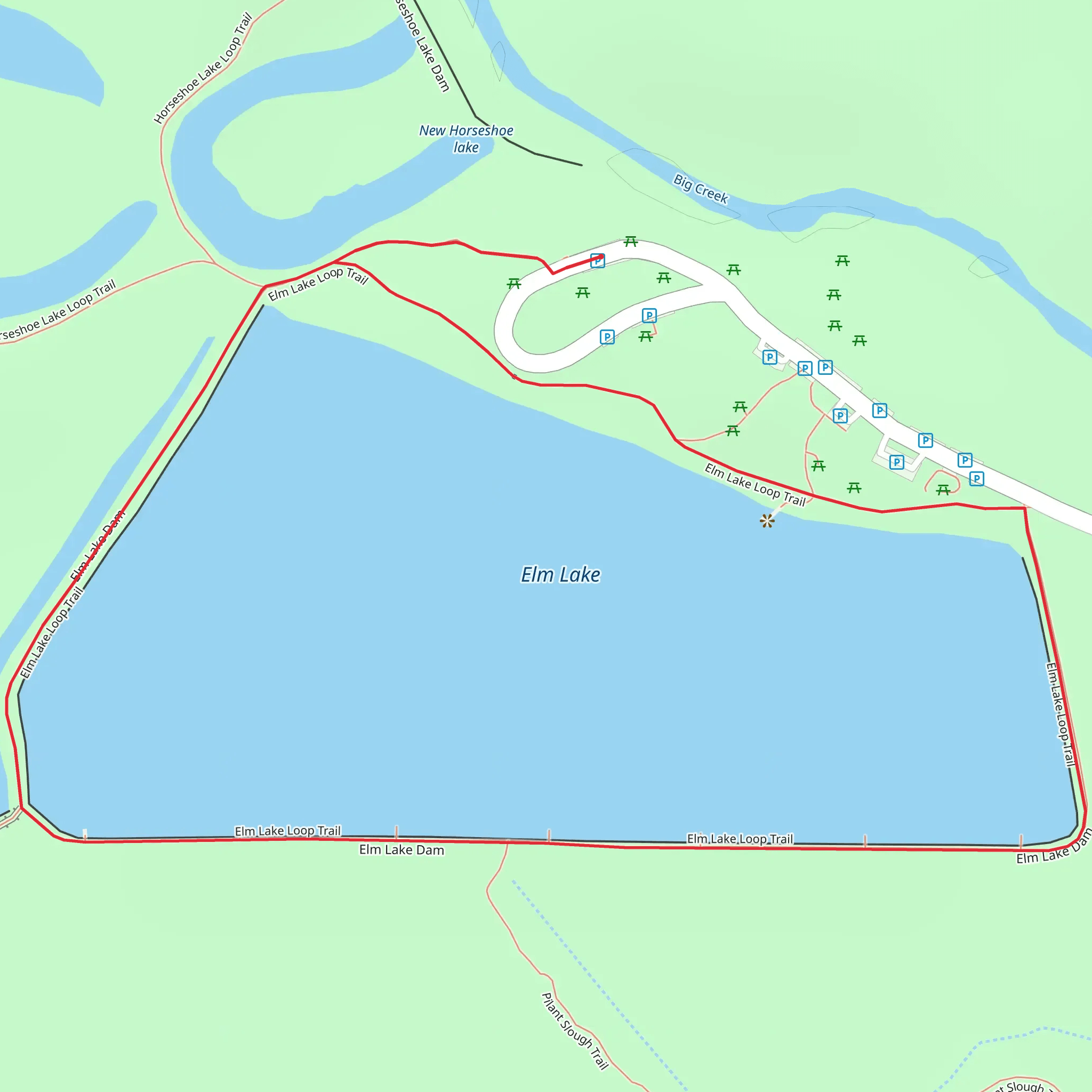 Elm Lake Loop mobile static map