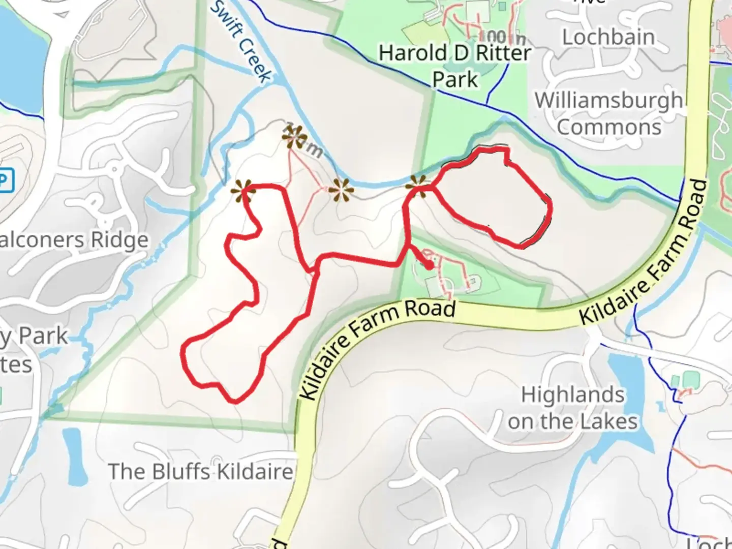 An image depicting the trail Chestnut Oak Loop Trail and its surrounding area.