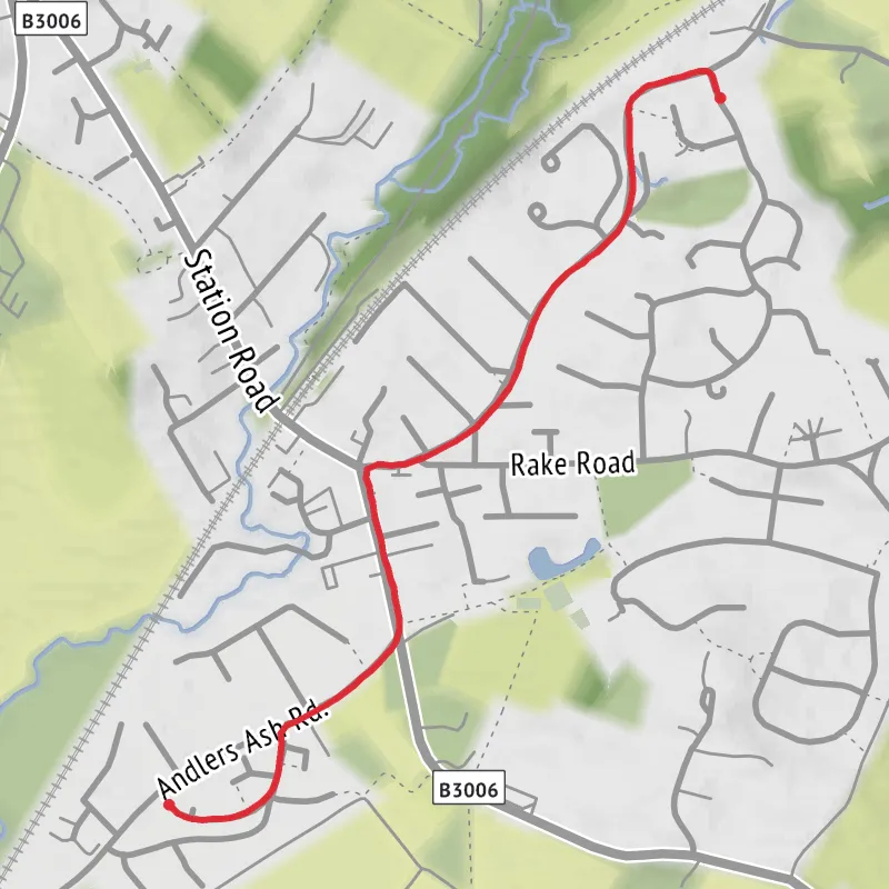 Hike from Liss mobile static map