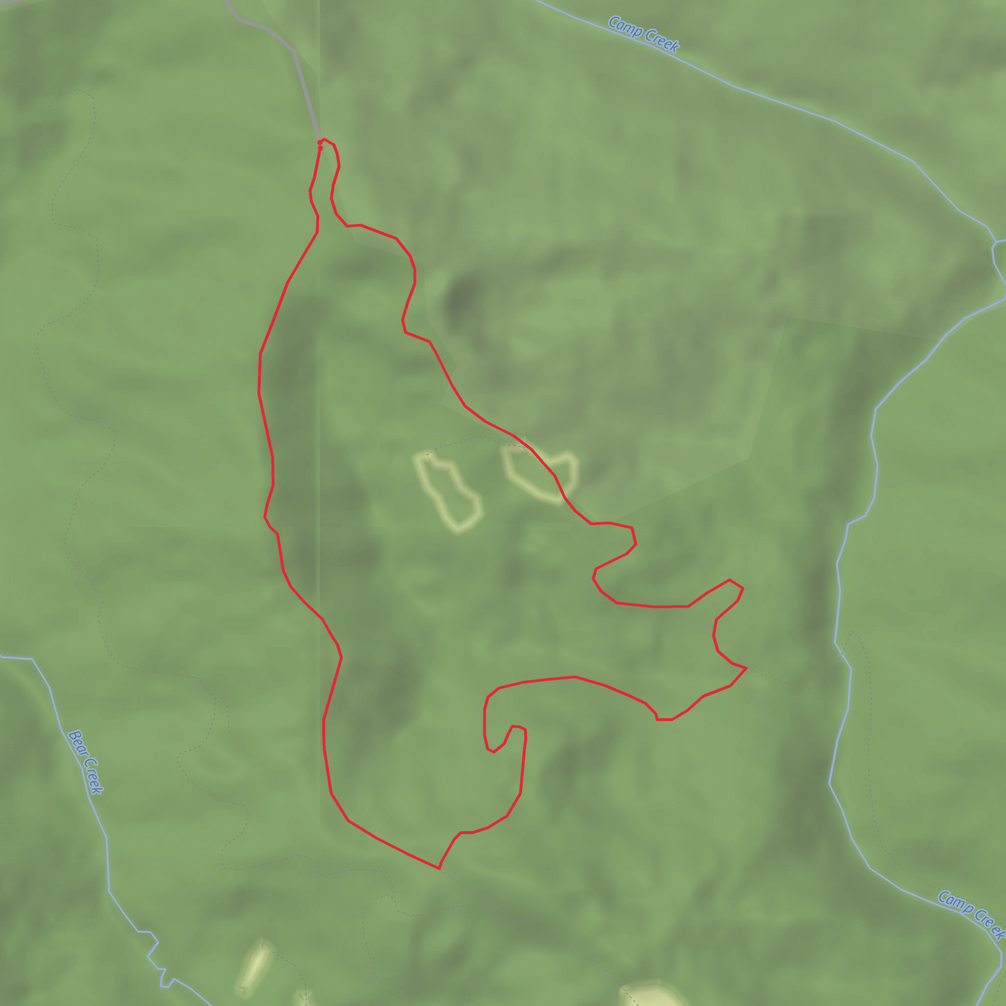 Neely Knob Rd and Trail mobile static map
