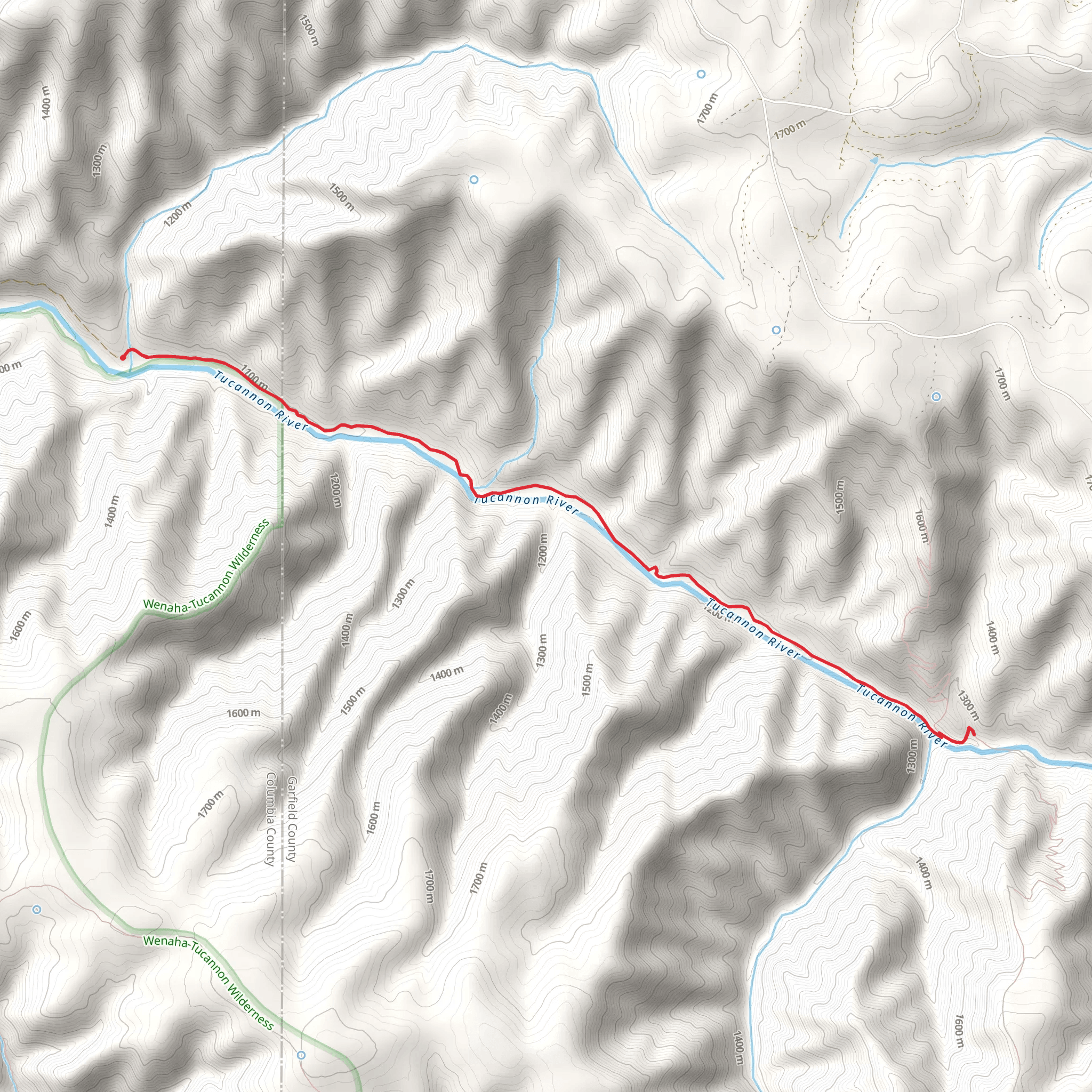 Tucannon Trail mobile static map