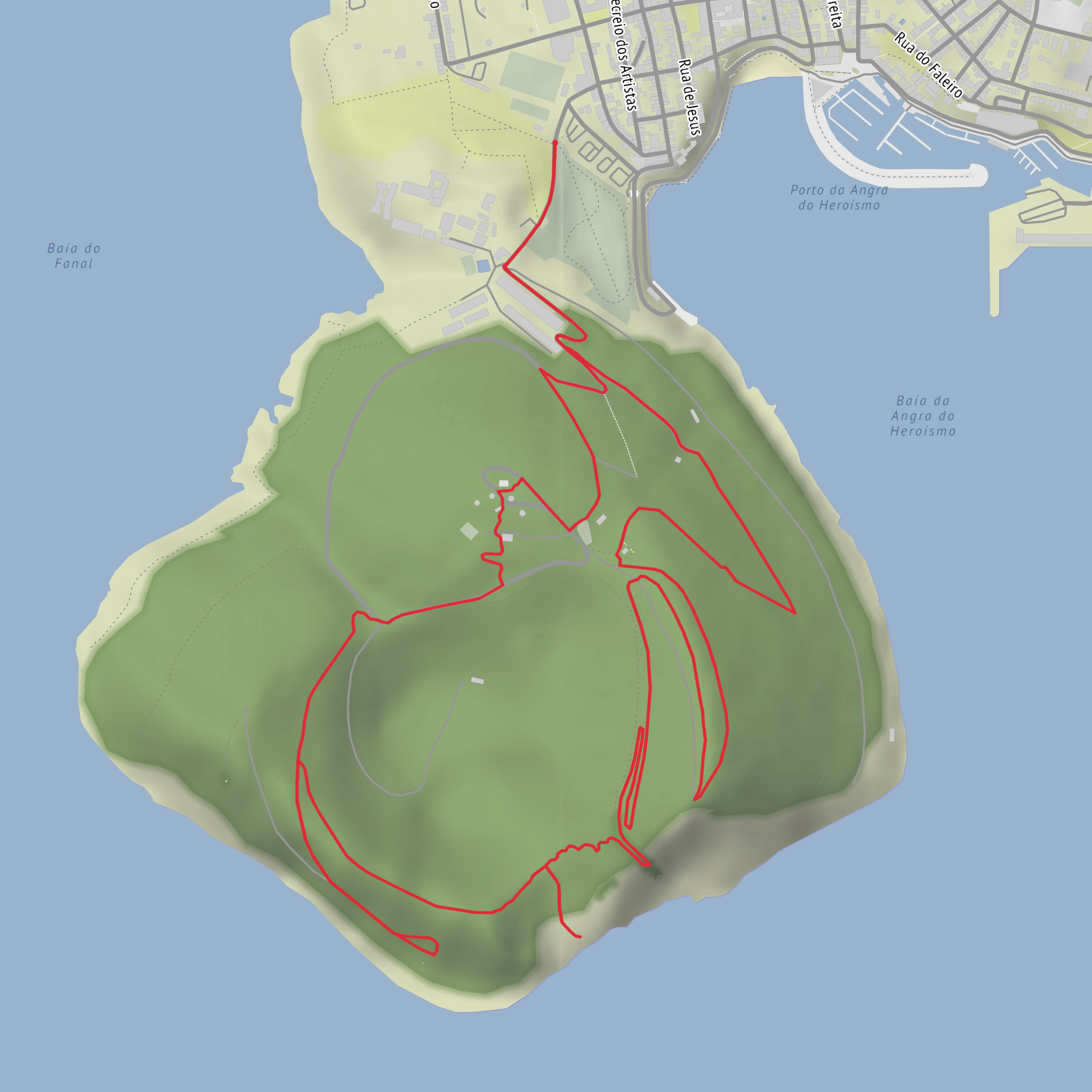 Monte Brasil, Forte da Quebrada, Whale watching Tower Loop mobile static map
