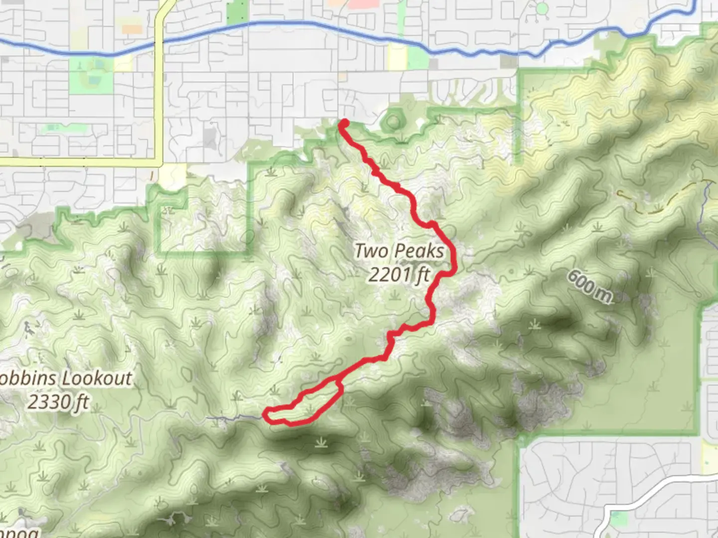 An image depicting the trail National and Midlife Crisis Loop Trail and its surrounding area.