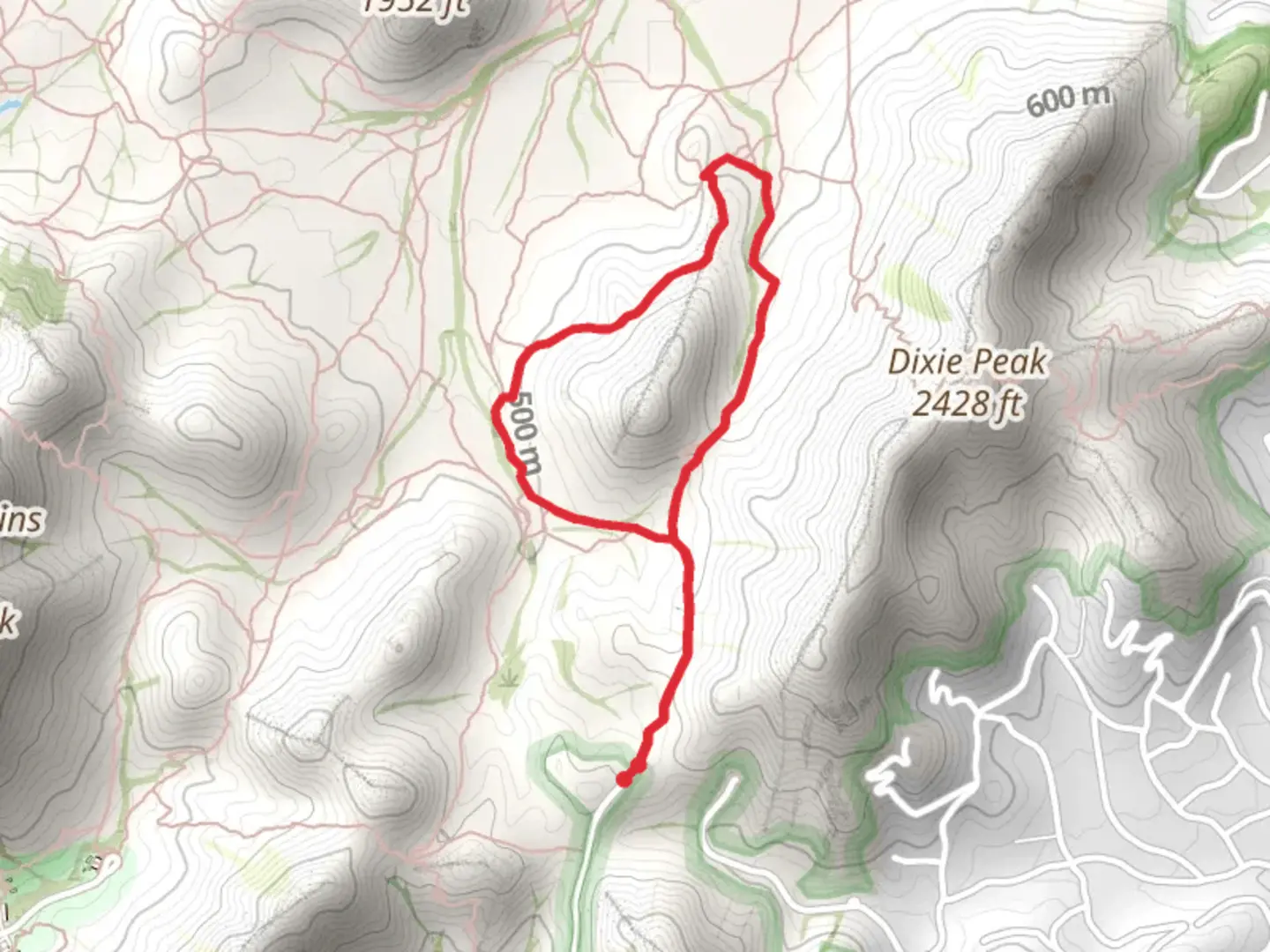 An image depicting the trail LV Yates Short Loop Trail 8 and its surrounding area.