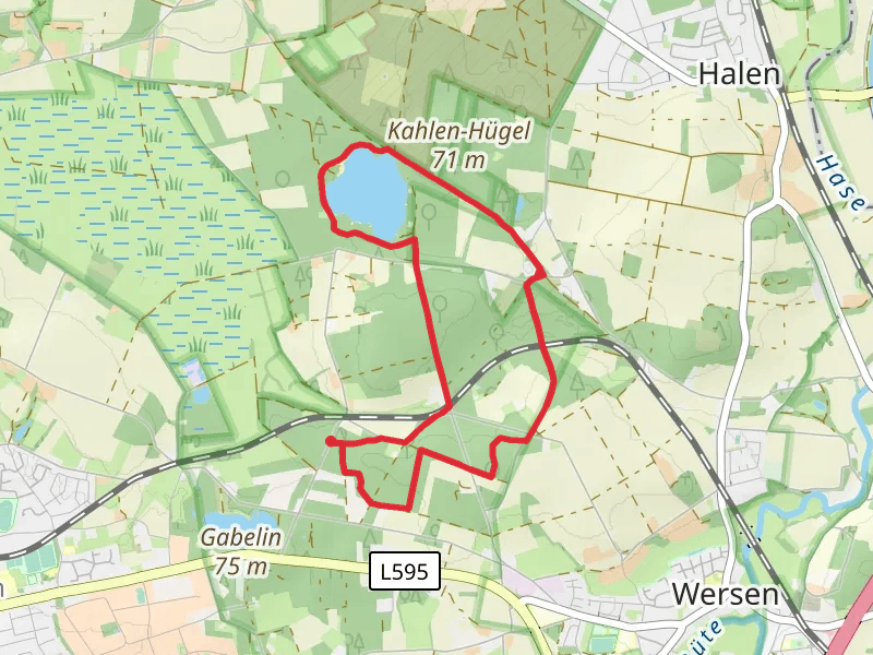 Niedringhaussee via Teutoschleife Sloopsteener Seenrunde