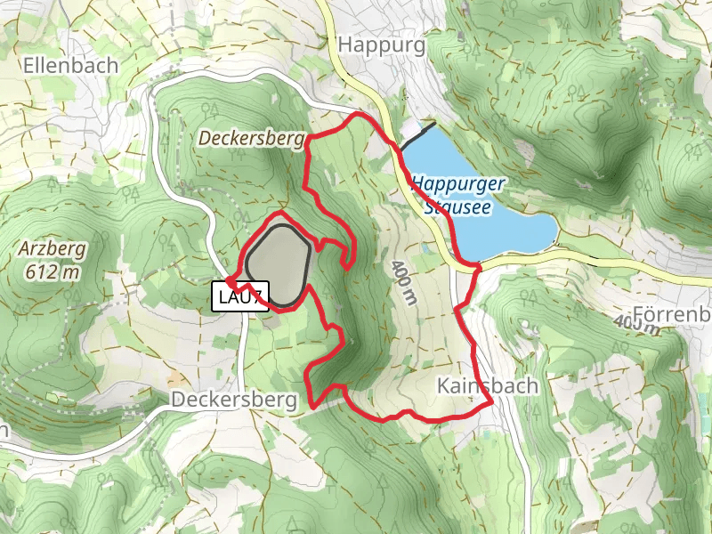 Happurger Stausee via Happurg 4 and 5
