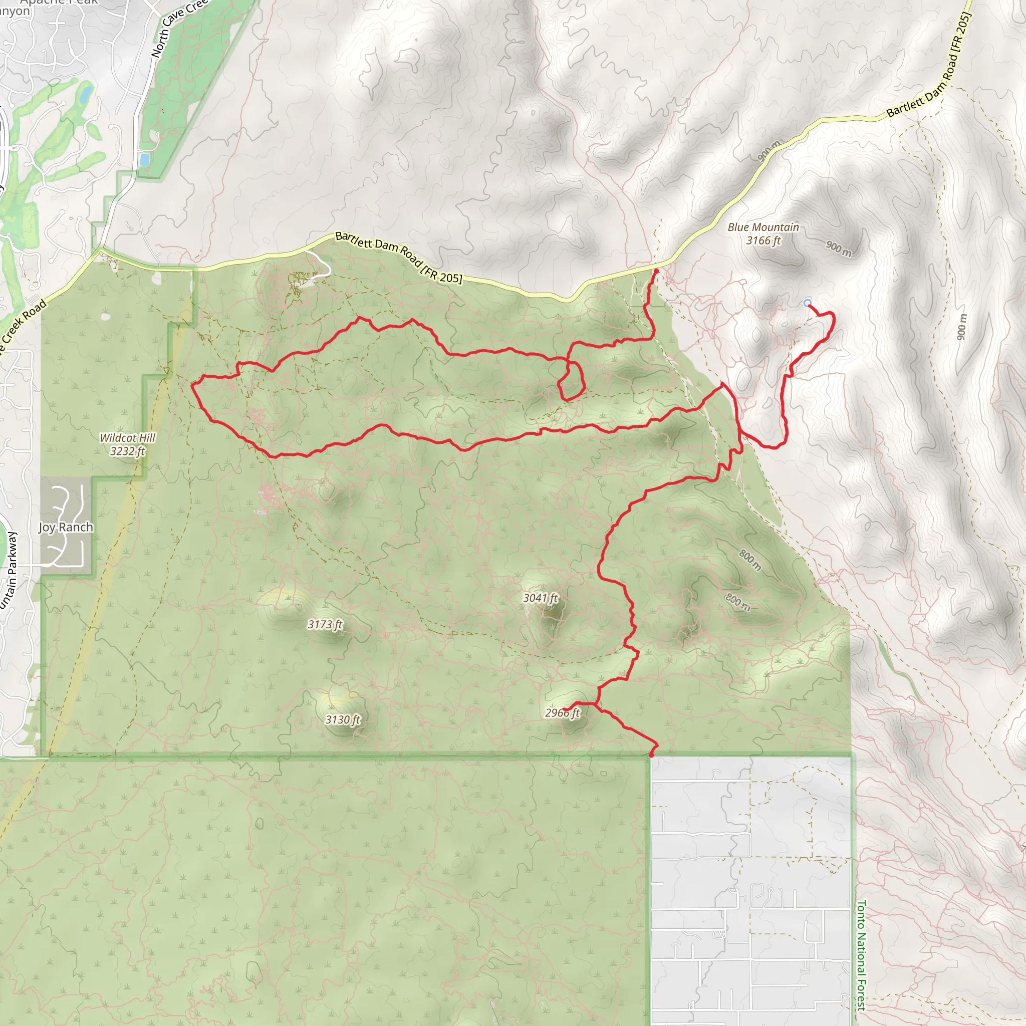 Camp Creek Walk mobile static map