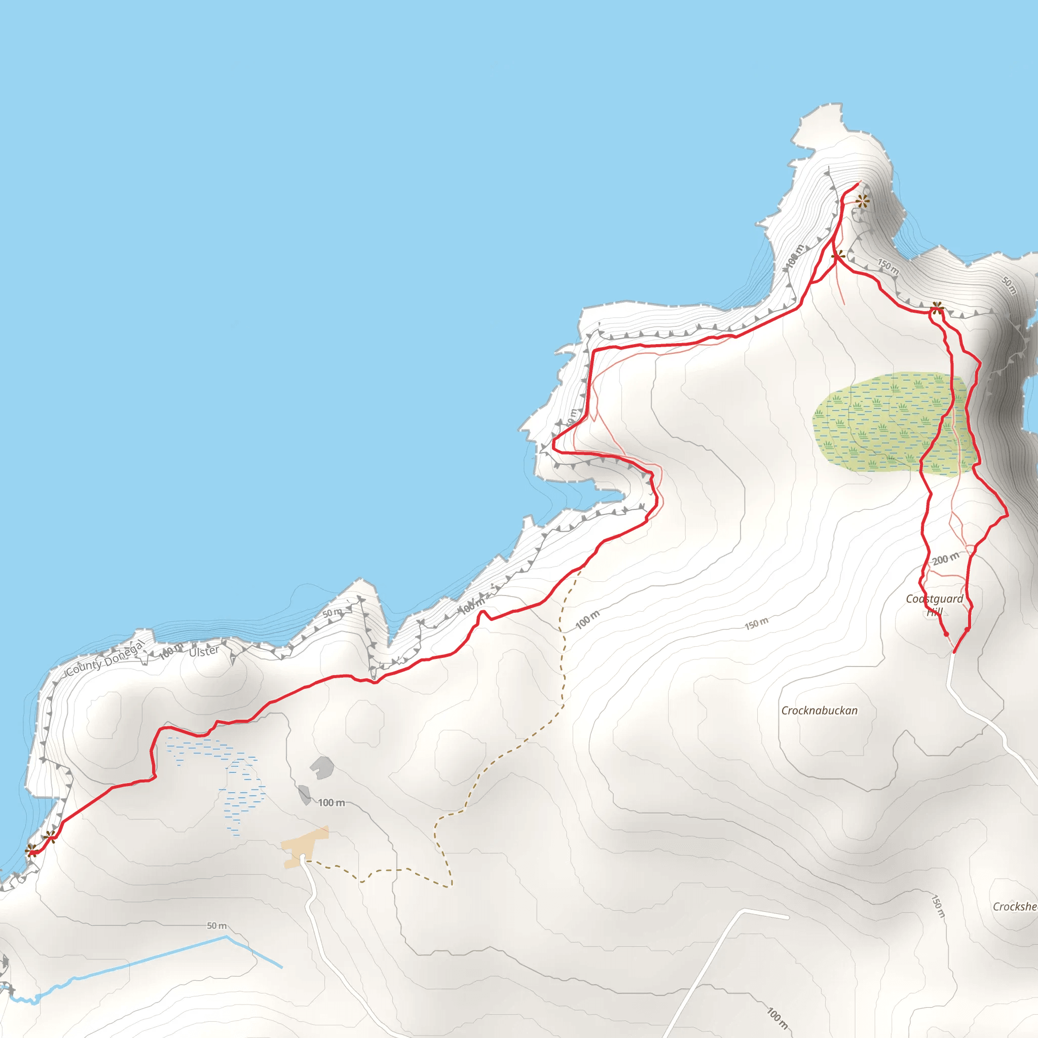 Horn head and Crockaclogher mobile static map