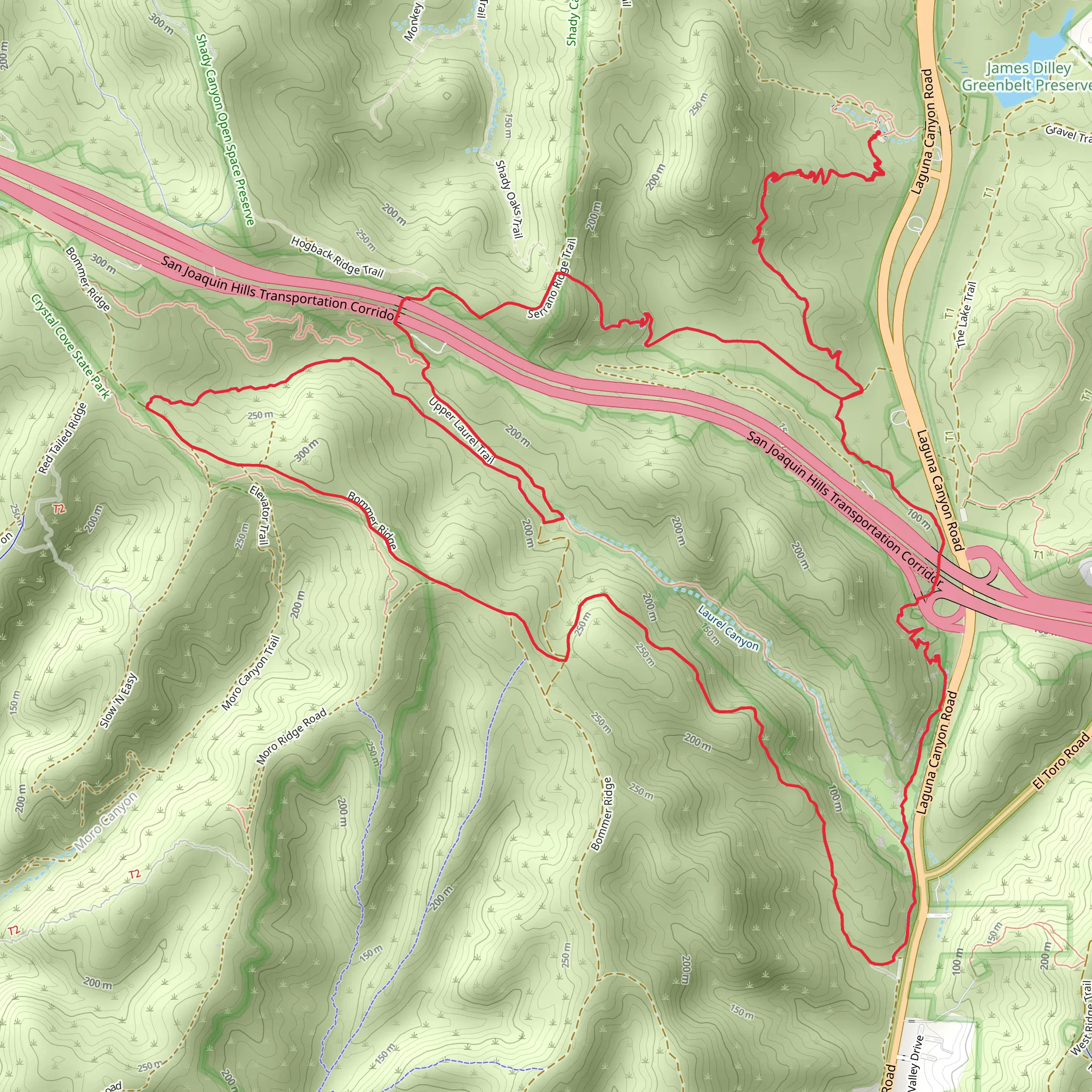 Stagecoach South, Bommer Ridge and Lizard Loop Trail mobile static map