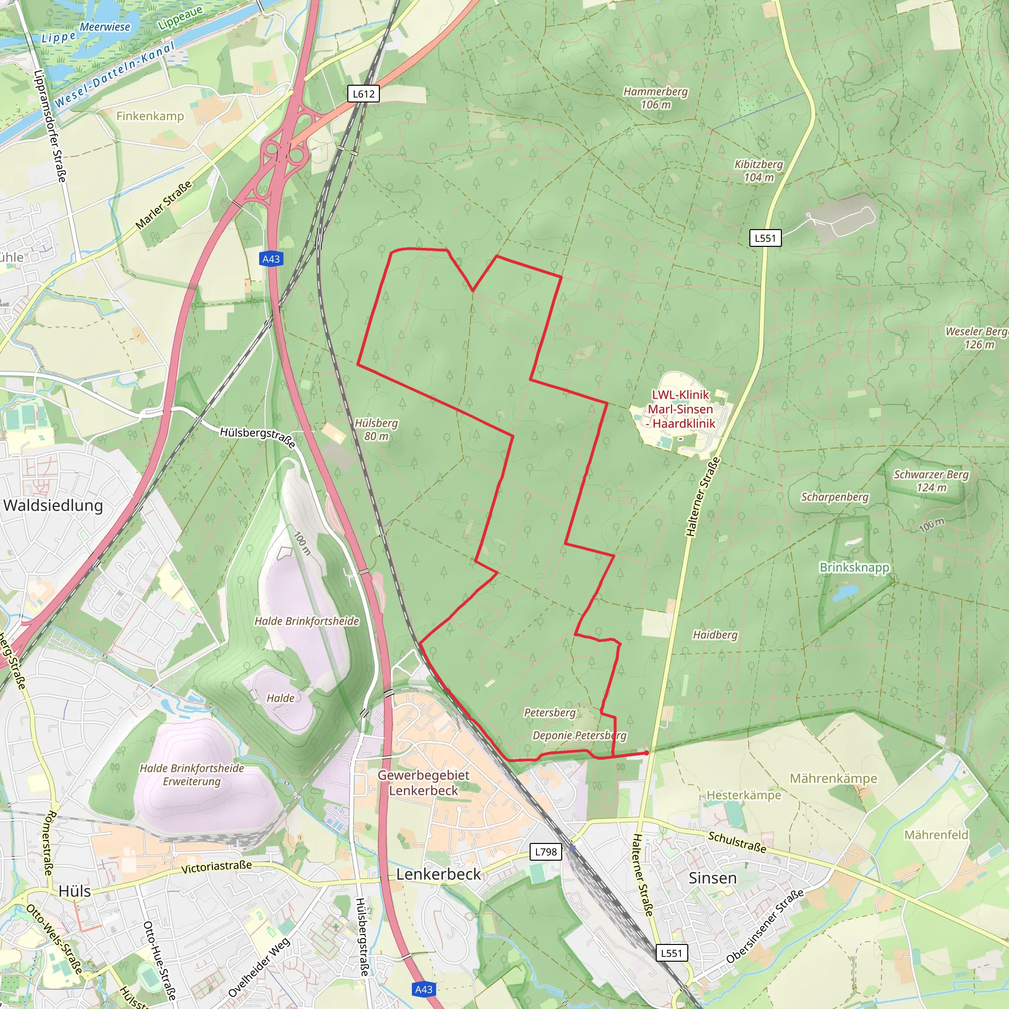 Die Haard - Haidberg mobile static map
