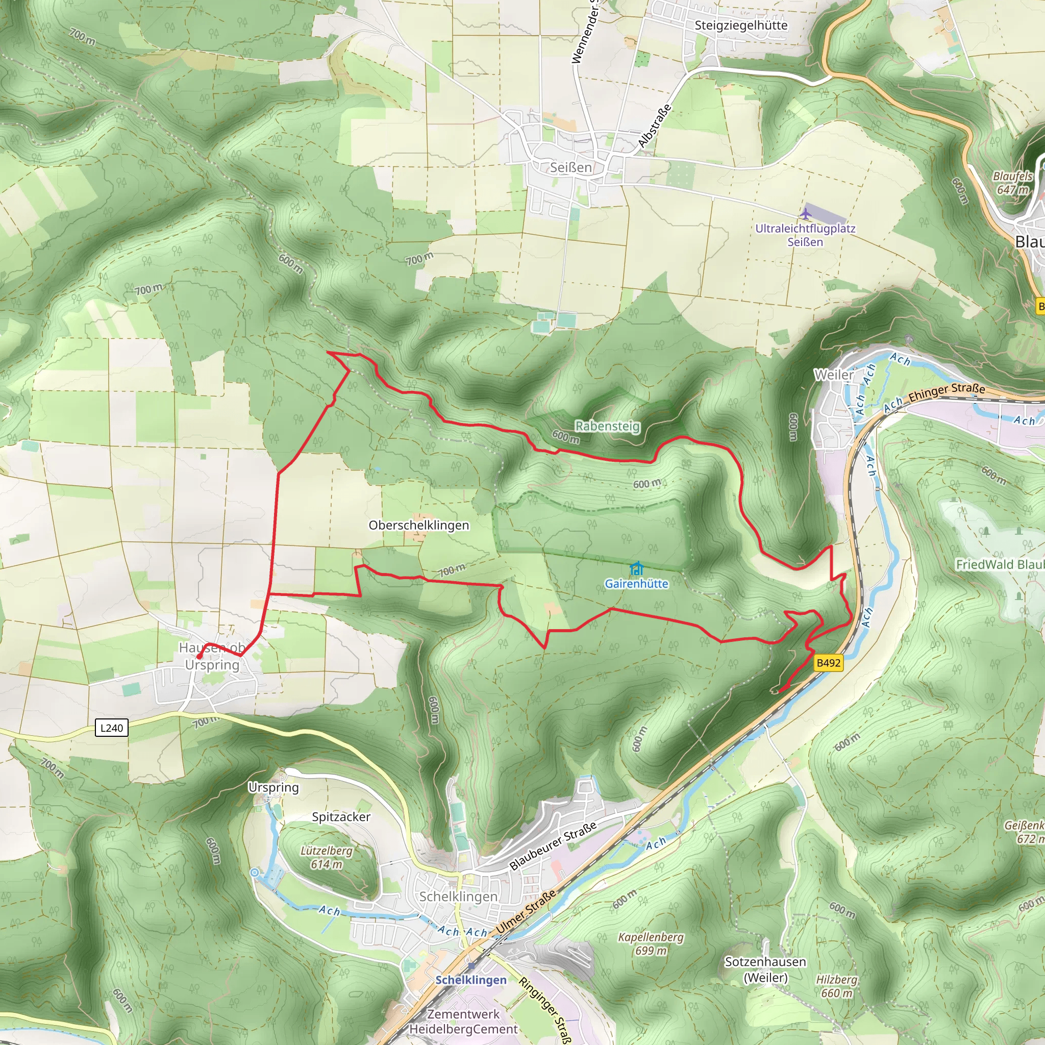 Burgrest Sirgenstein via Tiefentalweg mobile static map