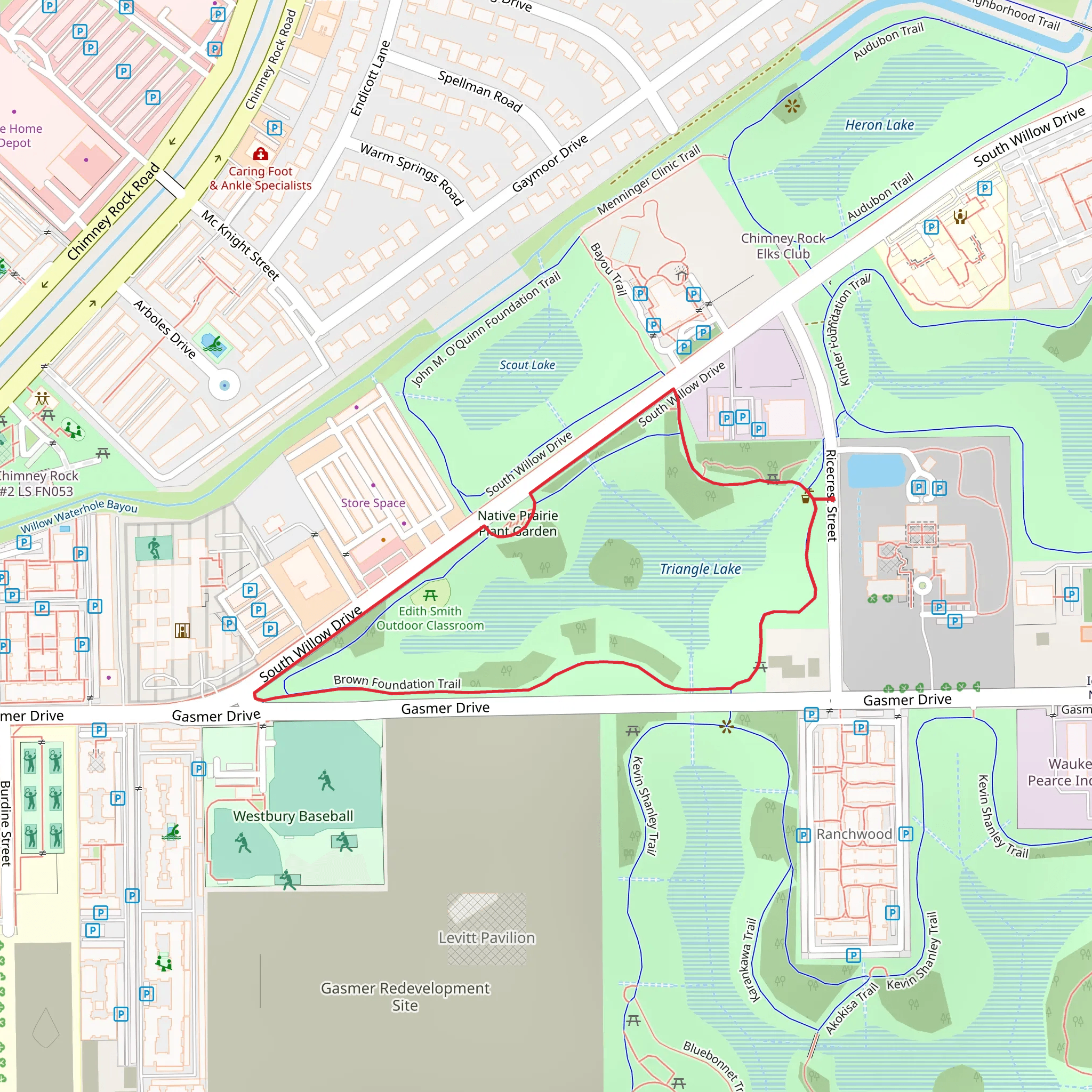 Triangle Lake Loop mobile static map