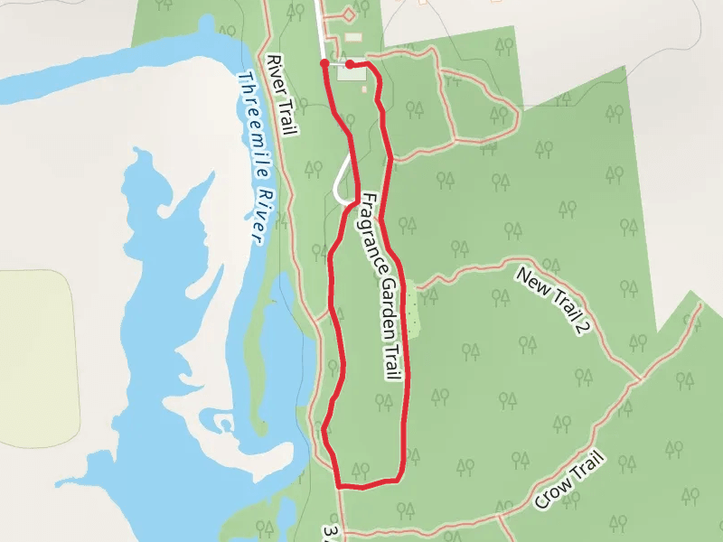 Fragrance Garden Trail and Three Mile River Dam Trail Loop