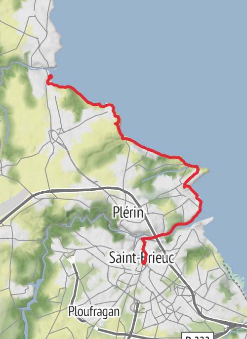 Wandeling opGR34 Saint Brieuc - Paimpol - île de Brehat mobile static map