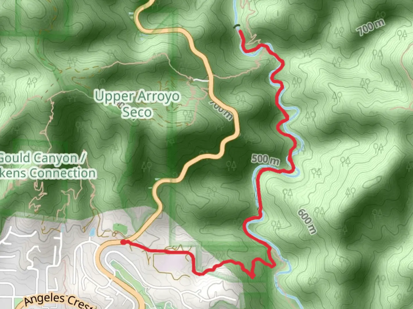 An image depicting the trail Arroyo Seco - Gabrielino Trail and its surrounding area.