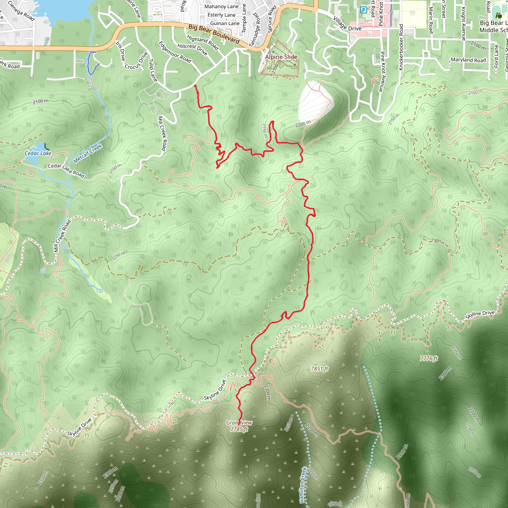 Grand View Point via Pineknot Trail mobile static map