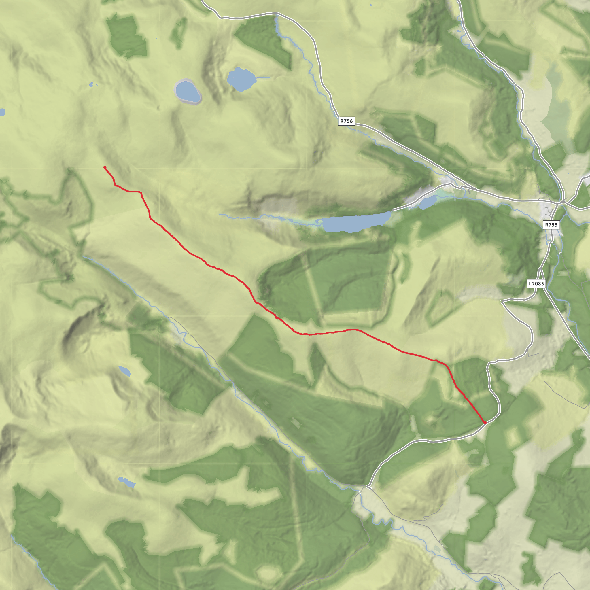 Shay Elliot to Cooks Gap mobile static map