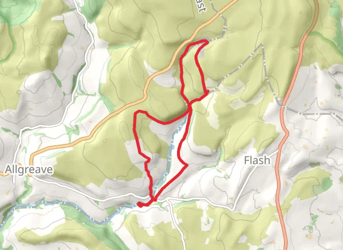 Three Shires Head mobile static map