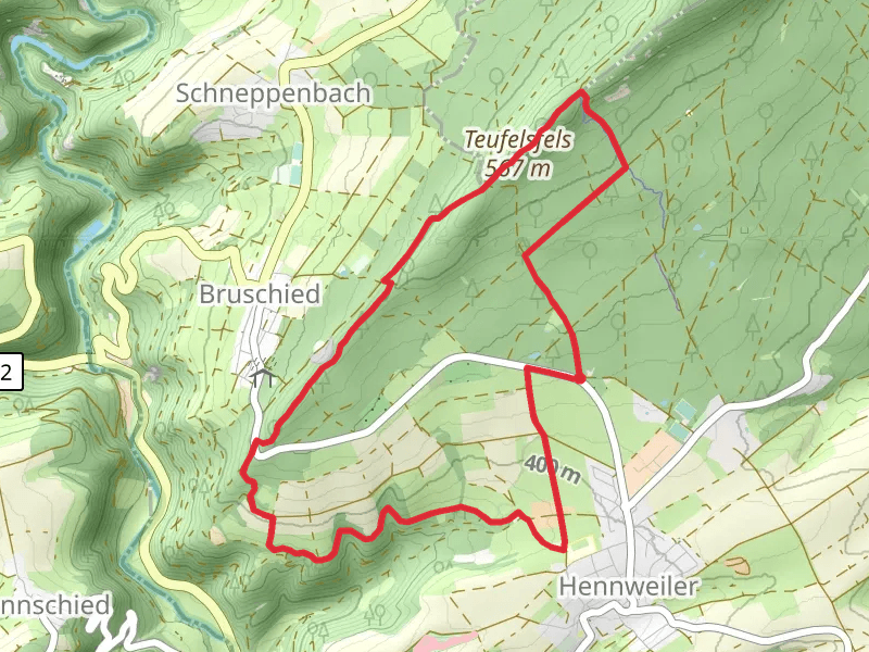 Teufelsfels, Wehlenstein and Ginzelberger Weg Loop from Hennweiler