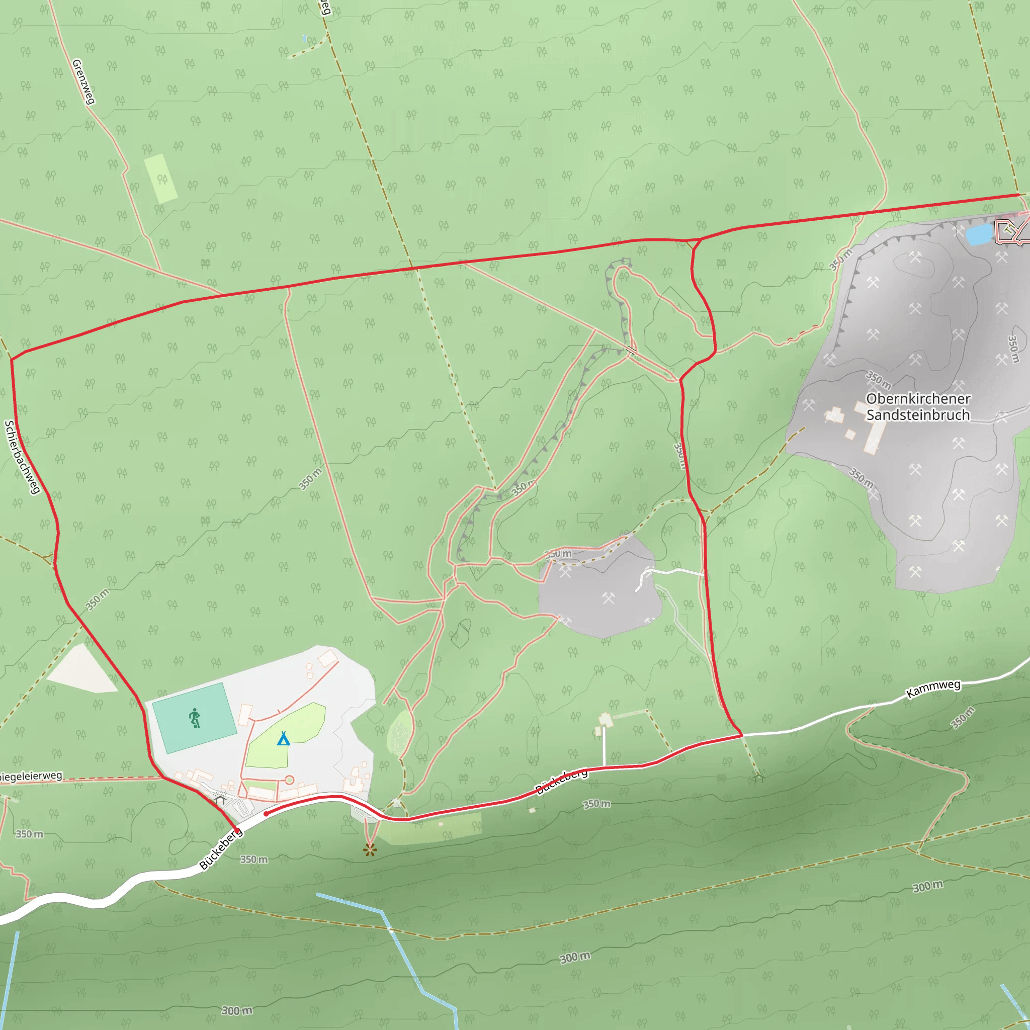 Bückeberg and Obernkirchener Sandsteinbruch Loop mobile static map