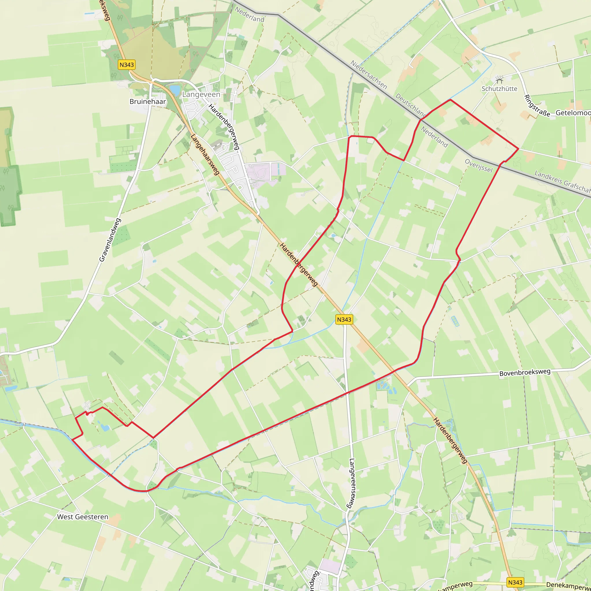 Langehouts Weg and Koelenbeek Weg mobile static map