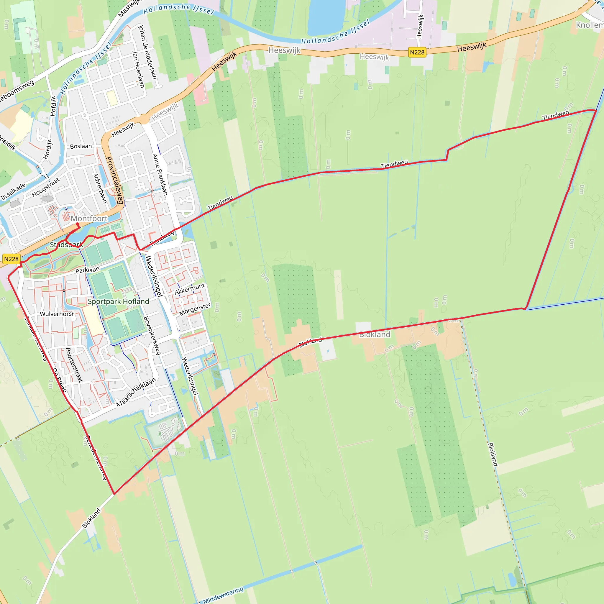 Blokland and Montfoort Loop mobile static map