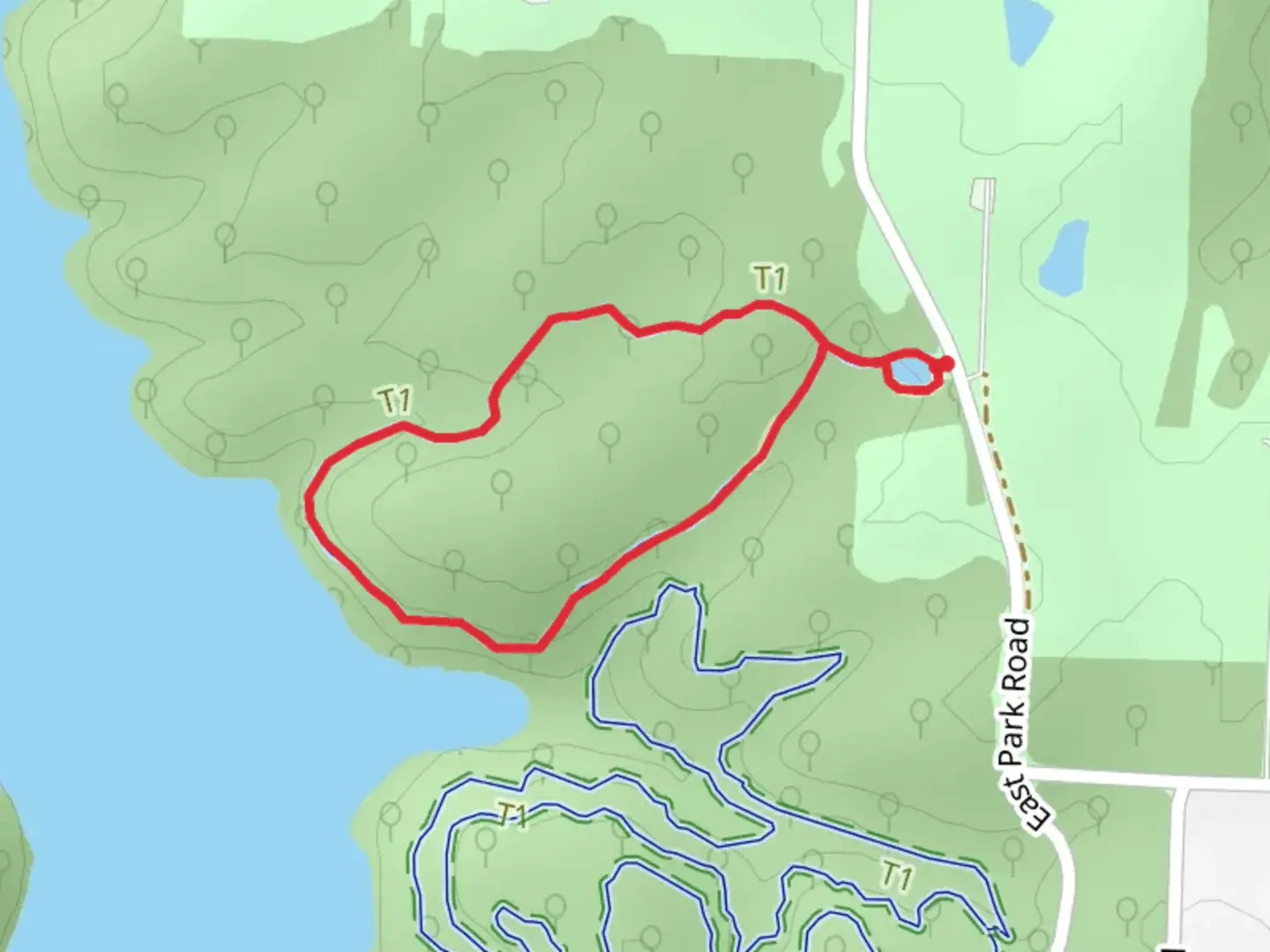 An image depicting the trail Tcha-To-Ga Nature Loop Trail and its surrounding area.