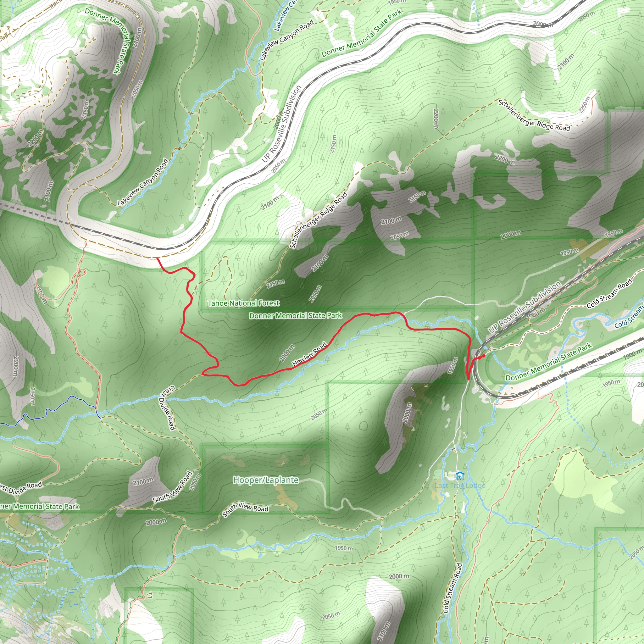 Over Ridge Road mobile static map