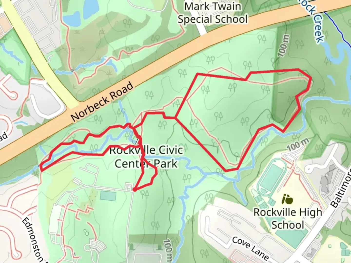 An image depicting the trail Croydon Creek Heritage and Croydon Creek Woodland Loop Trail and its surrounding area.