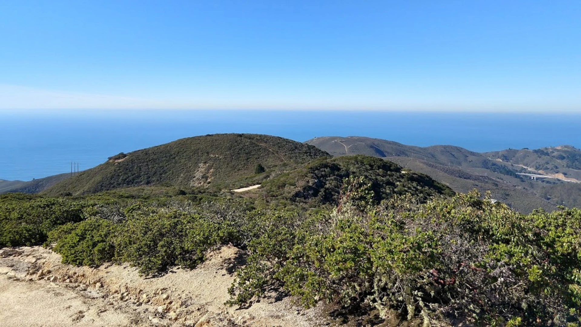 An image depicting the trail Gray Whale Cove Loop Trail and its surrounding area.