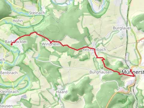 Bad Bocklet to Muennerstadt via Karolingerweg Variante Ueber Muennerstadt