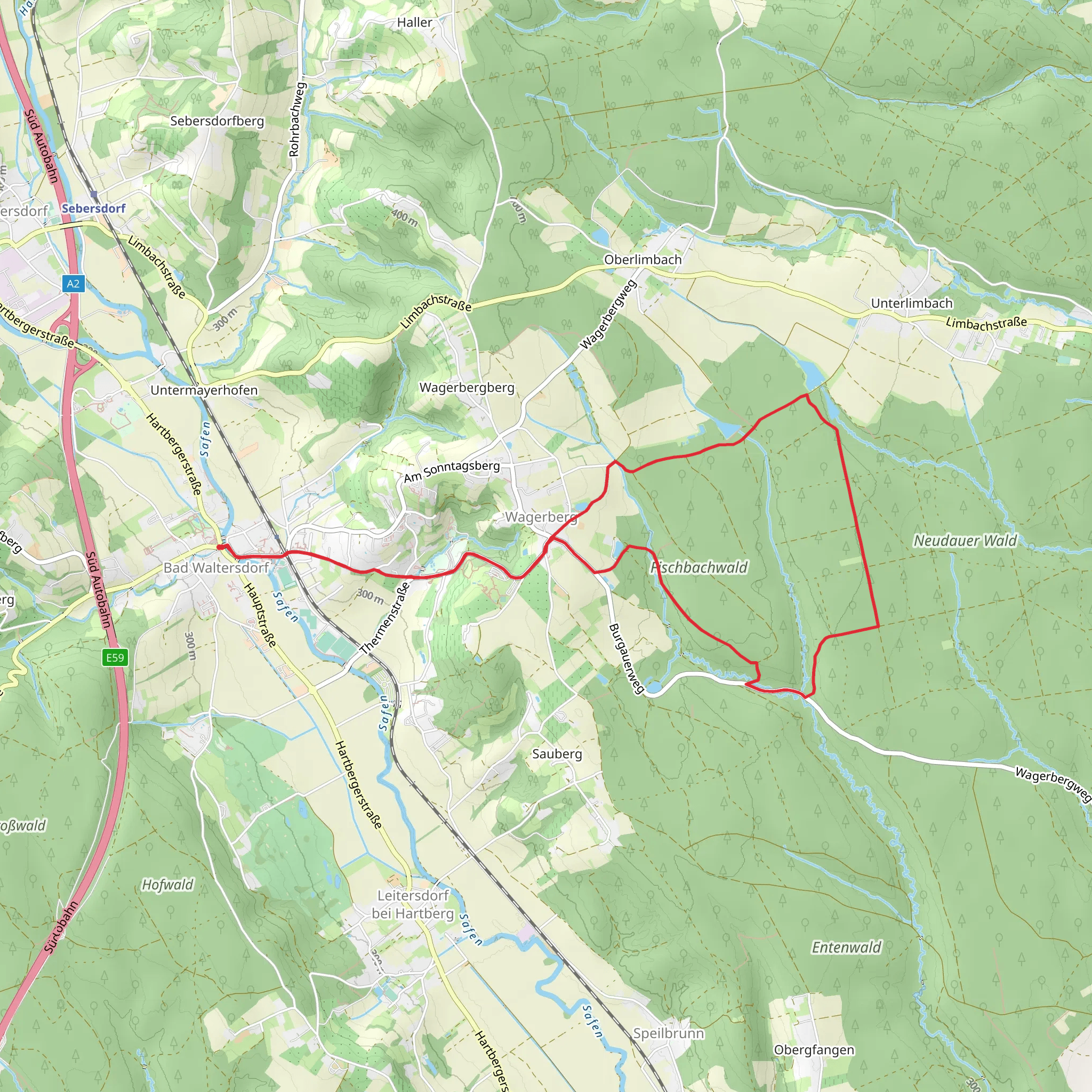 W7 Herrschaftswaldweg Loop Trail mobile static map