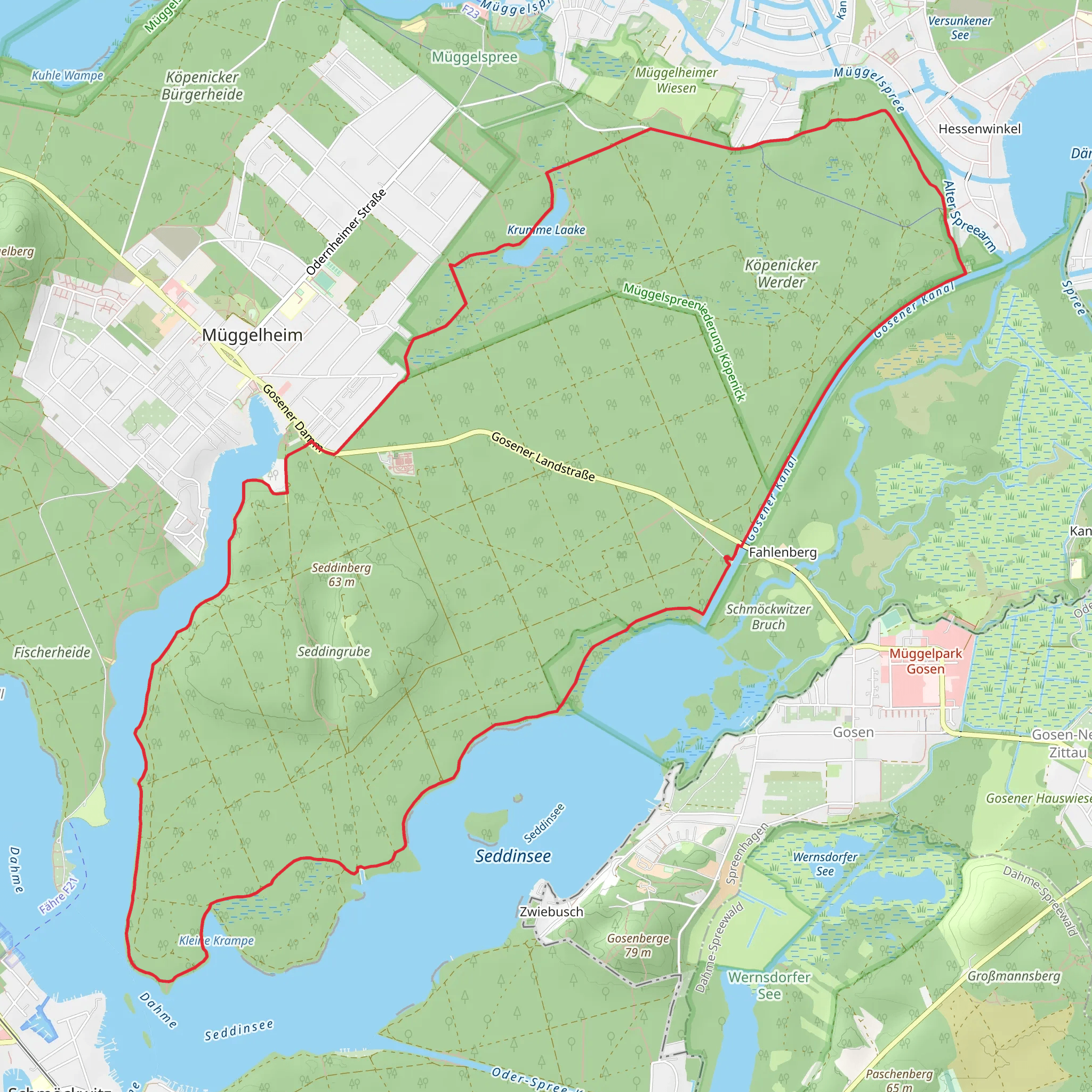 Kopenicker Werder Loop mobile static map