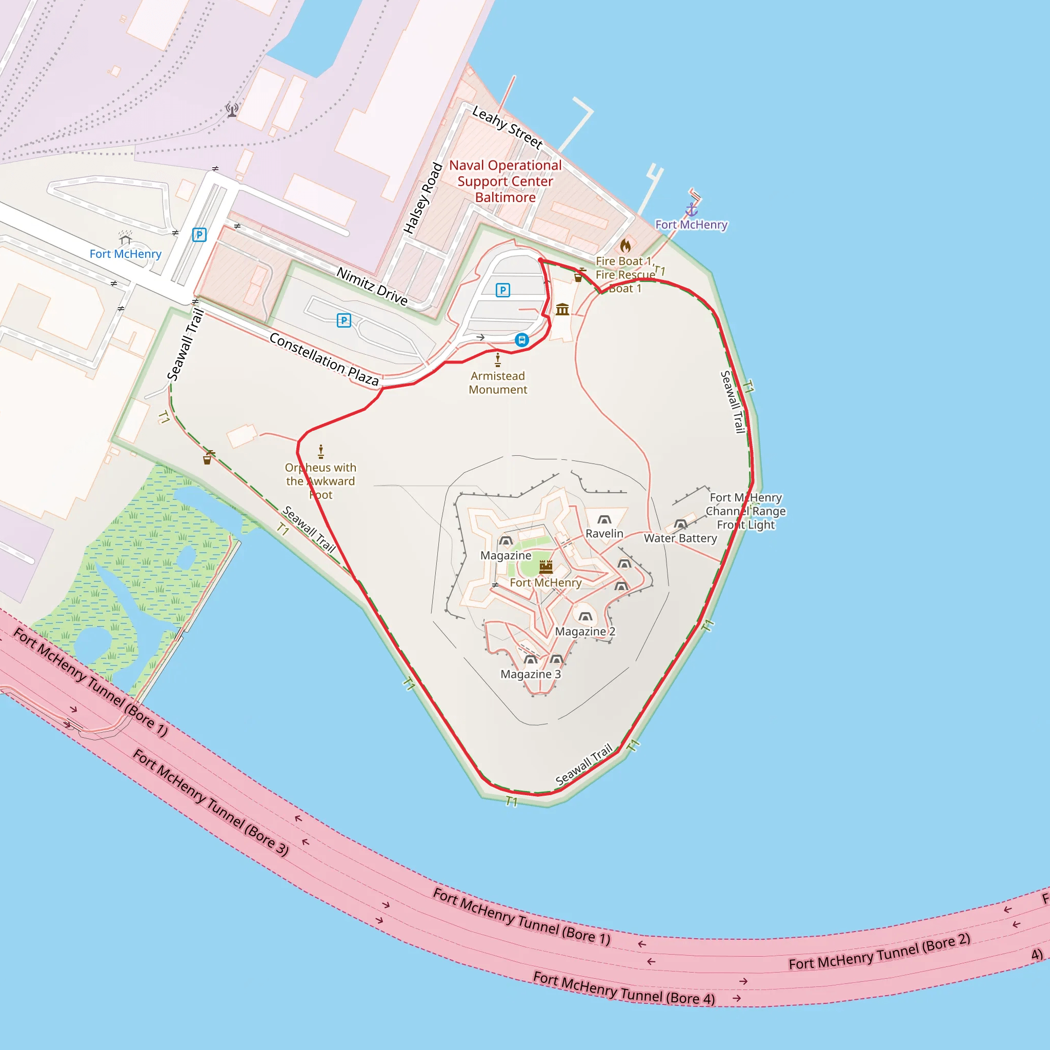 Seawall Trail Loop mobile static map