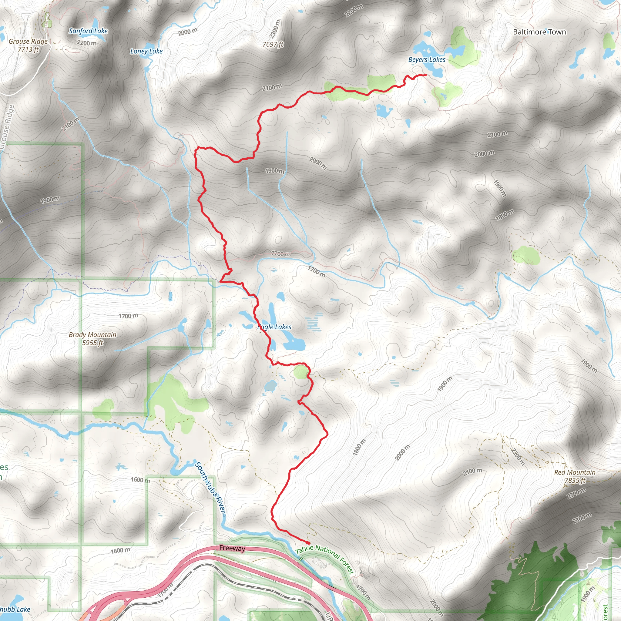 Beyers Lake Trail mobile static map