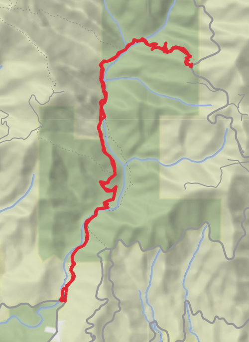 Hike on Rattlesnake Canyon to Gibraltar Road. mobile static map