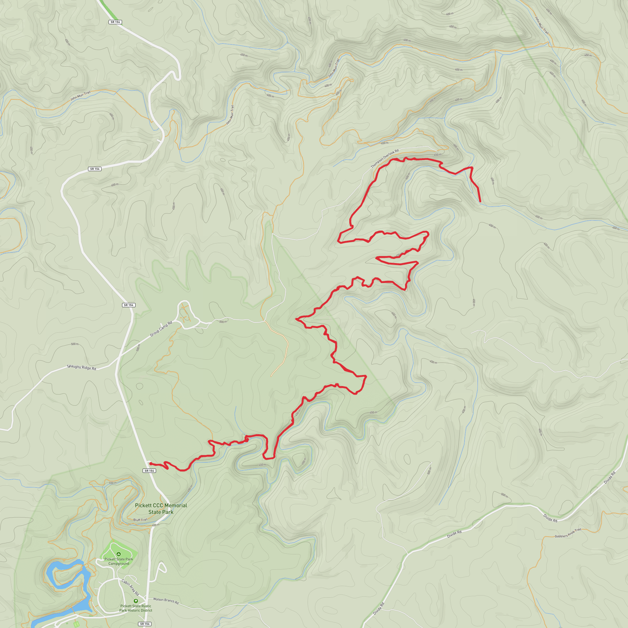 Crystal Falls and Double Falls via Hidden Passage Trail mobile static map