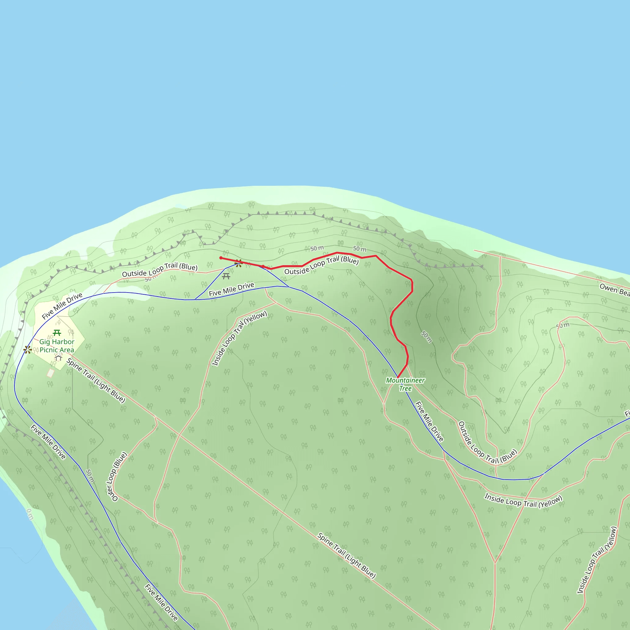 Outside Loop Trail - Blue mobile static map