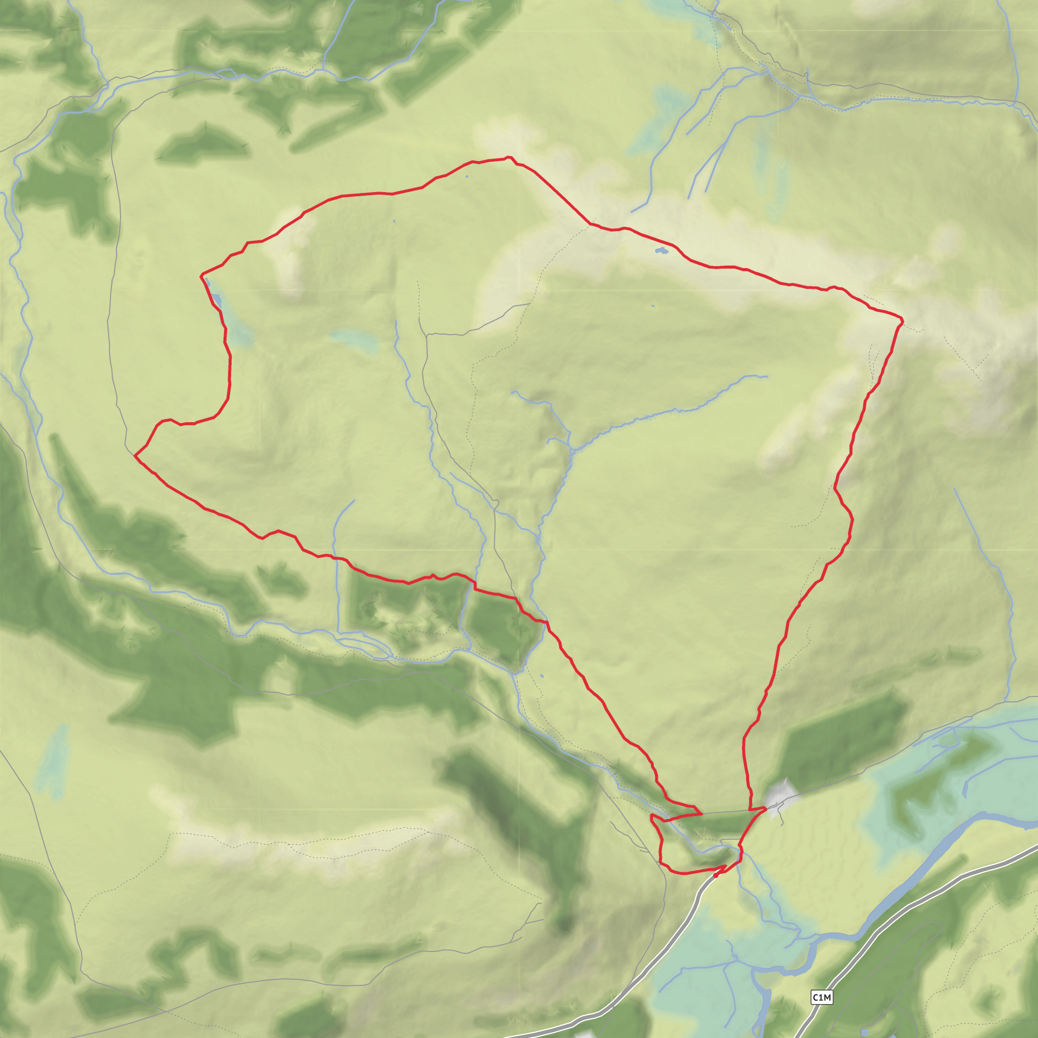 Carn na Drochaide Loop mobile static map