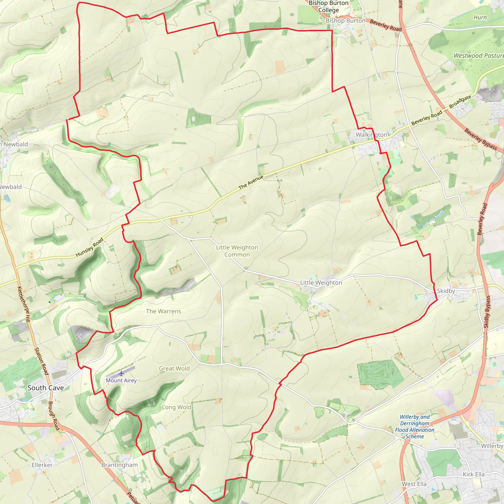 High Hunsley Circuit mobile static map