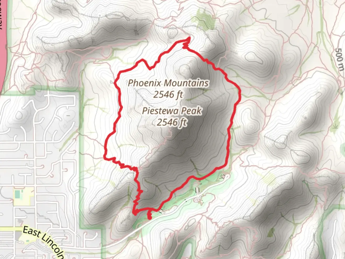 An image depicting the trail Circumference and Nature Trail Loop and its surrounding area.
