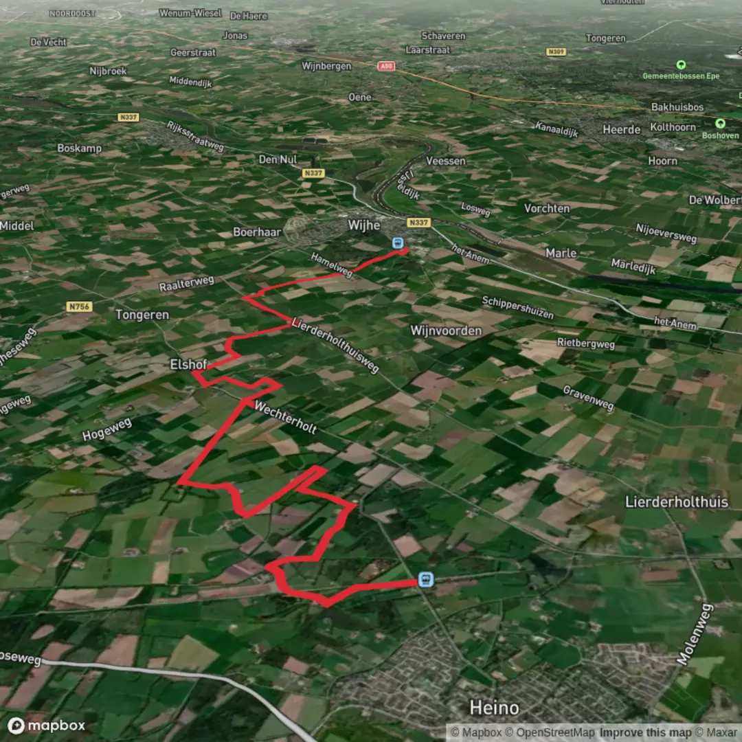 An image depicting the trail 1325-roots-natuurpad-etappe-15 and its surrounding area.