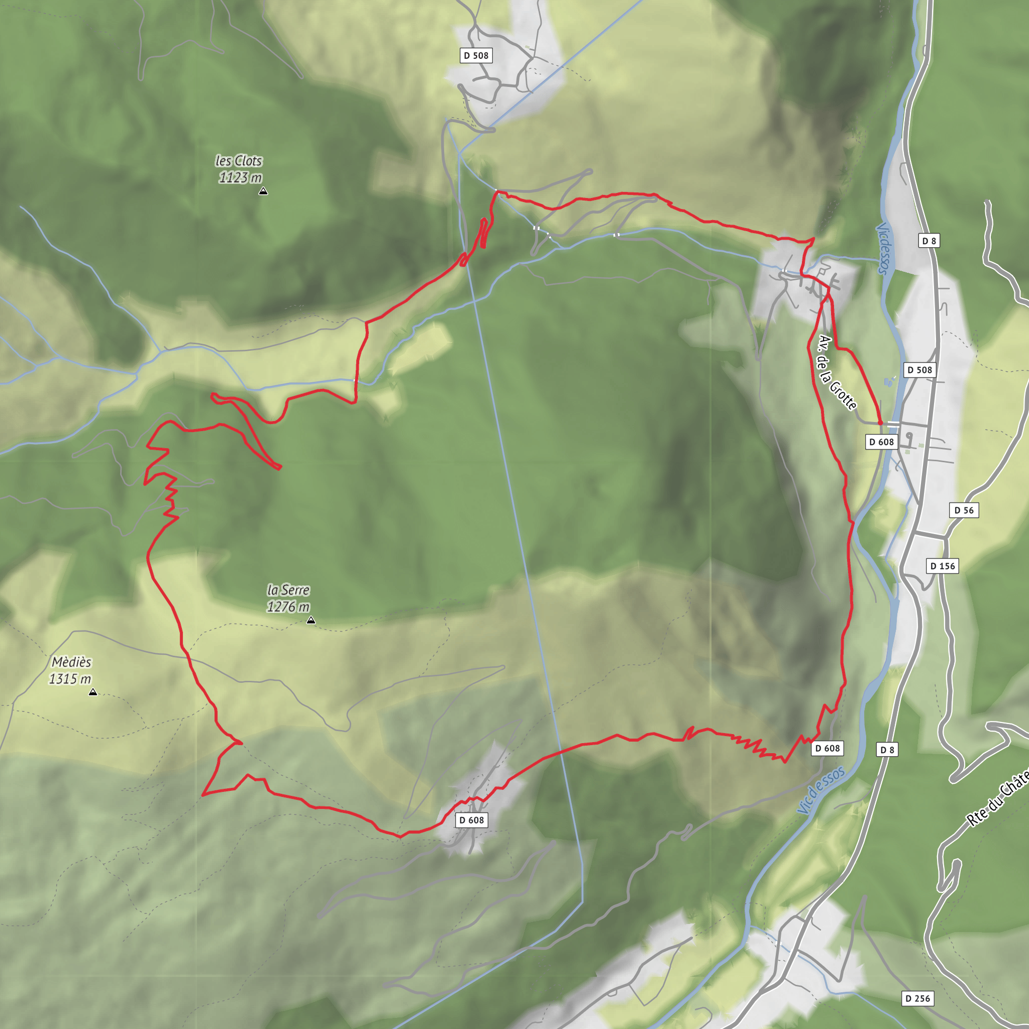 Parc Naturel Régional Pyrénées Ariégoises Long Loop mobile static map