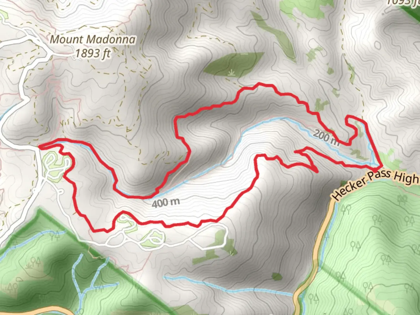 An image depicting the trail Blackhawk Canyon - Sprig Lake Loop Trail and its surrounding area.