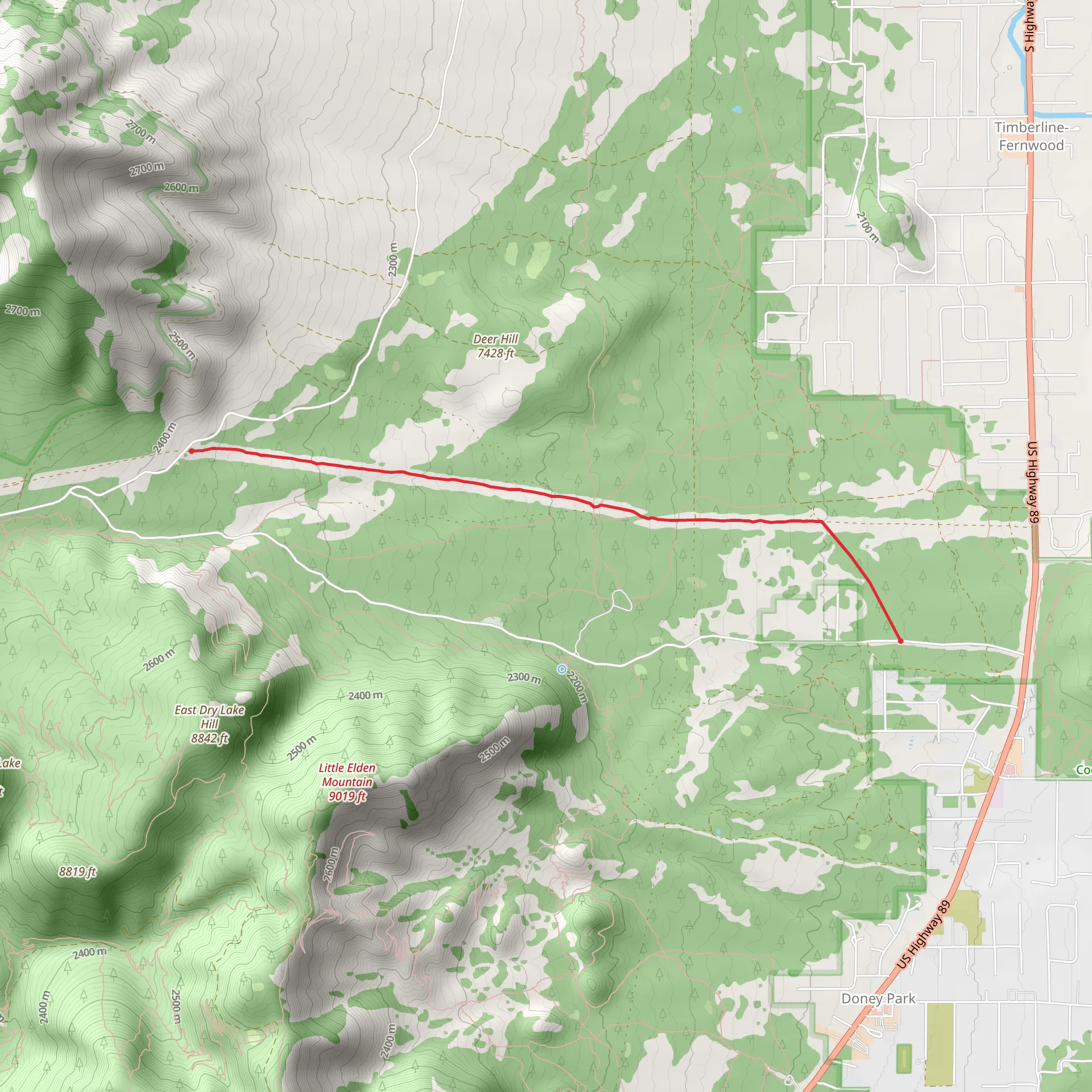 Shadow Trail mobile static map